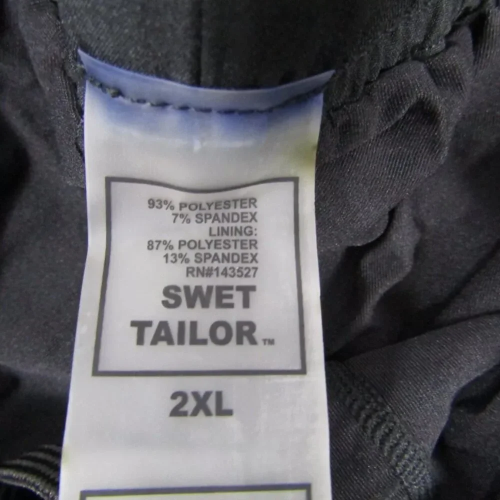 Swet Tailor NEW NWT Mens 2XL Black Active Lined Shorts Golf Gym Athletic